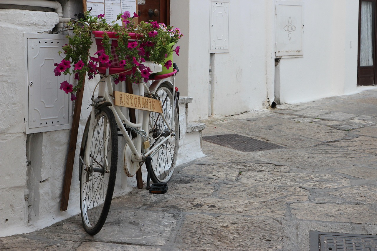 Colorful planters brighten hidden urban areas.