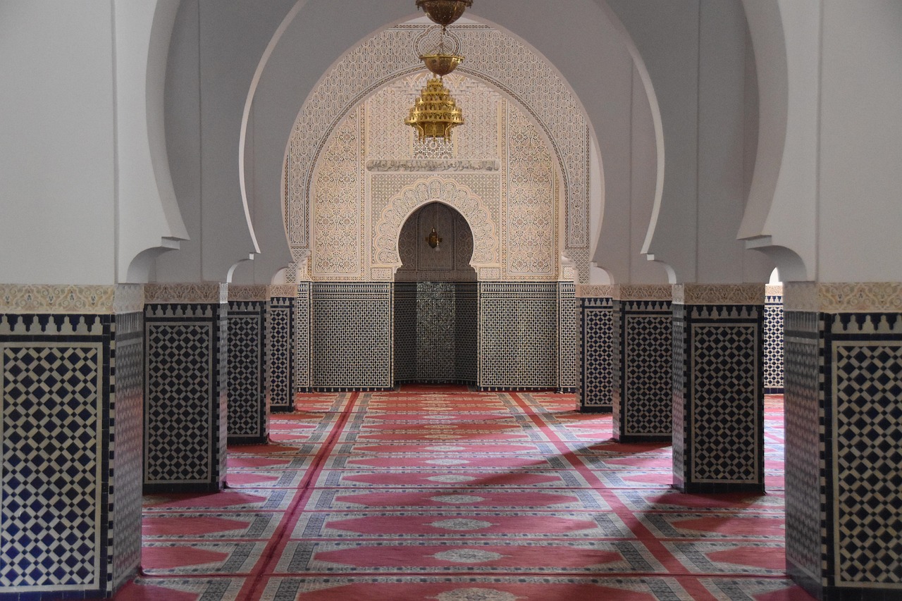 Intricate Moroccan riad mosaic bursting with colors. Intricate Moroccan riad mosaic bursting with colors.