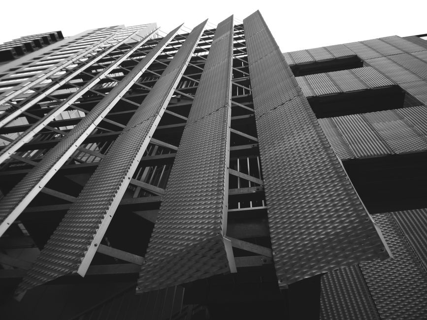 Modern home's innovative cladding exterior design. Modern home's innovative cladding exterior design.