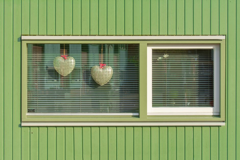 Minimal window decor with light sheer curtains. Minimal window decor with light sheer curtains.