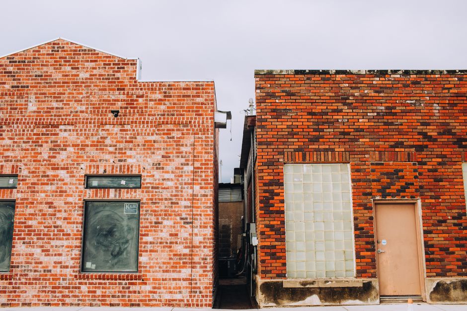 Industrial kitchen featuring brick wall design. Industrial kitchen featuring brick wall design.