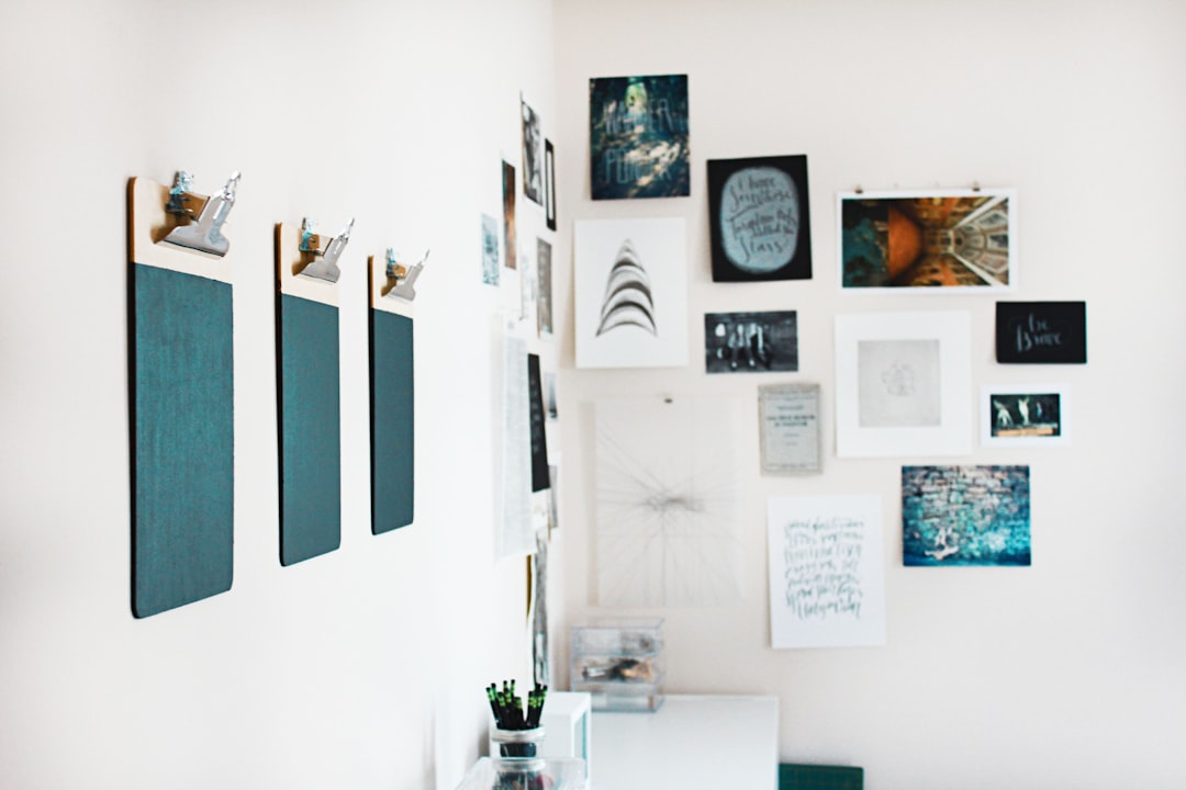 Minimalist home office with sleek desk setup. Minimalist home office with sleek desk setup.